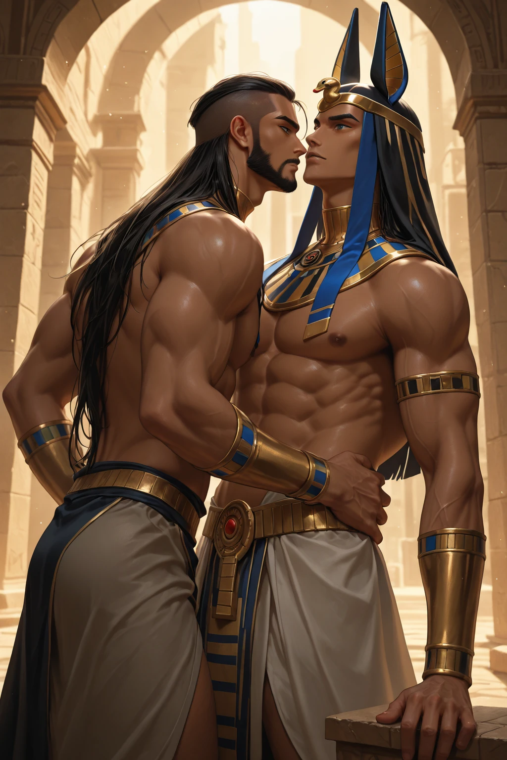 (((2 male characters- A young adult male adventurer wearing erotic torn tight explorer clothes is on all fours exploring ancient pharaoh’s tomb and then a huge evil cursed ancient dead skeleton monster with huge dick jumps from tomb and fills his belly with gallon of cum ))), NSFW, (monster mummy hentai), ((((an gay evil cursed dead ancient mummy non-human monster breeding male human hentai)))), ((inspired by gay pharaoh hentai game)), ((huge ancient dead mummy monster porn)), ((((yaoi)))), (((huge ancient dead mummy pharaoh monster enslaving male on chains))), ((on all fours male adventurer)), ((well drawn and anatomically correct detailed sex pose)), ((flaccid cock)), ((well drawn detailed 4k face)), (sexy lips), (((gay breeding and mating))), (((detailed cocks and sagging ballsacks))), (((gay male gangbang butt full of gallons of cum thick creampie))), ((male bukkake)), (colorful and fancy jewelry), ((pharaoh’s curse be bestowed upon you)), ((gangbang rape)),