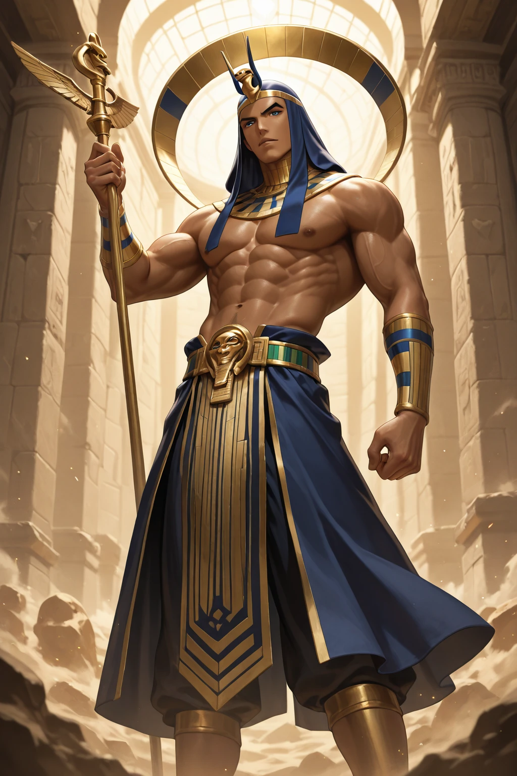 Egyptian god, xobreto de jouas e ouro