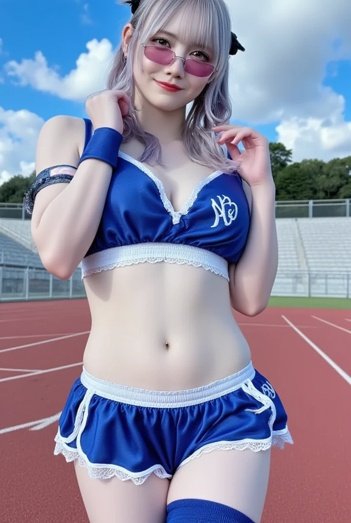 an extremely delicate, beautiful girl, (((circuit grid girl))), 8k, best quality, masterpiece, ultra hires, ultra detailed girl, super fine illustration, sexy pose, best detailed girl, shiny, outdoors, bright, rim lighting, 1girl, solo, junior, perfect female body, short stature, short hair, air bangs, long bangs between eyes, fluffy hair, streaked brown hair, (embarrassed, hapiness, blush:1.3), (steam:0.8), (wet:0.8), (trembling:0.8), (sweat:0.8), (half open eyes), (feeling weak:1.3), round face, azure eyes, colored skin,small breasts, thin thighs, (bare legs:1.2), (navel baring:1.1), ({white | black | gold | silver | blue | red | green | yellow | pink | orange | purple} {satin} costume:1.3),( {tube top bra | bikini top bra | one shoulder tops | off shoulder tops | halterneck tops | bandeau top bra}:1.2), (tight satin sleeve robe:1.3), ({skirt | shorts | {short | long} pants}),(high heels:1.3),({knee | chelsea | short | long | lace-up} boots),(belt),earrings,choker,head accessories,arm bangles,
