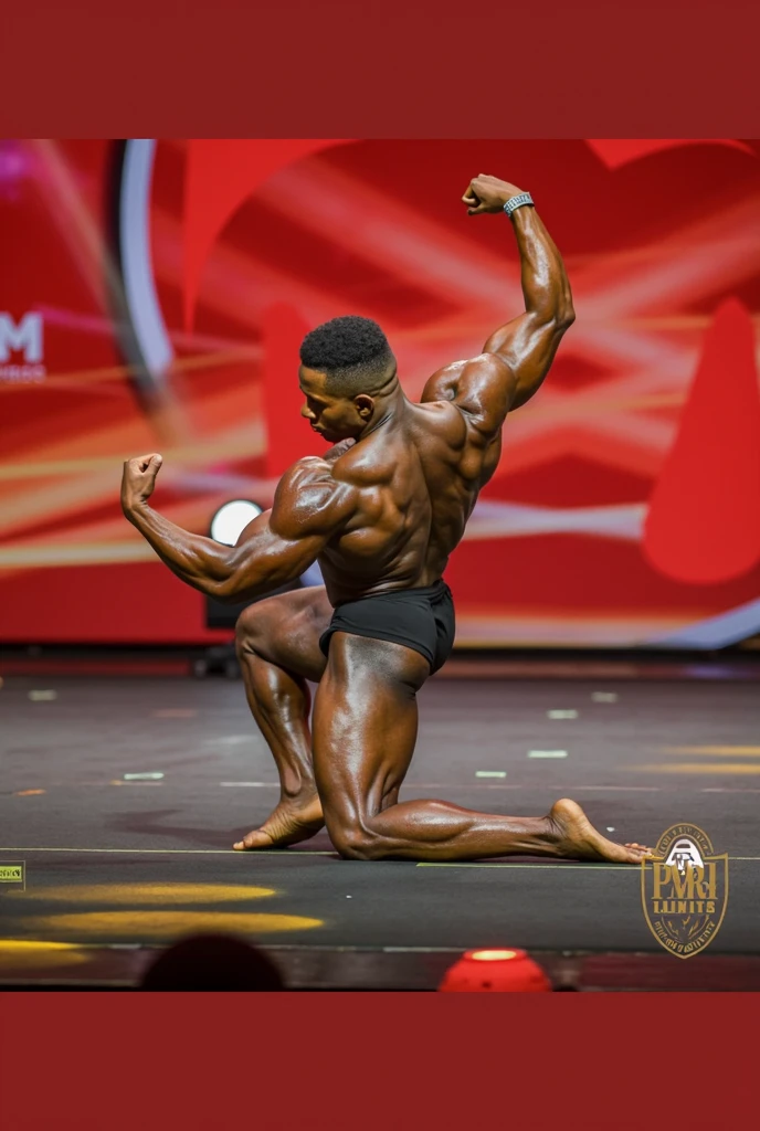 Black guy in a blue thong pose a victory on a white guy wearing red thong putting his feet in his face