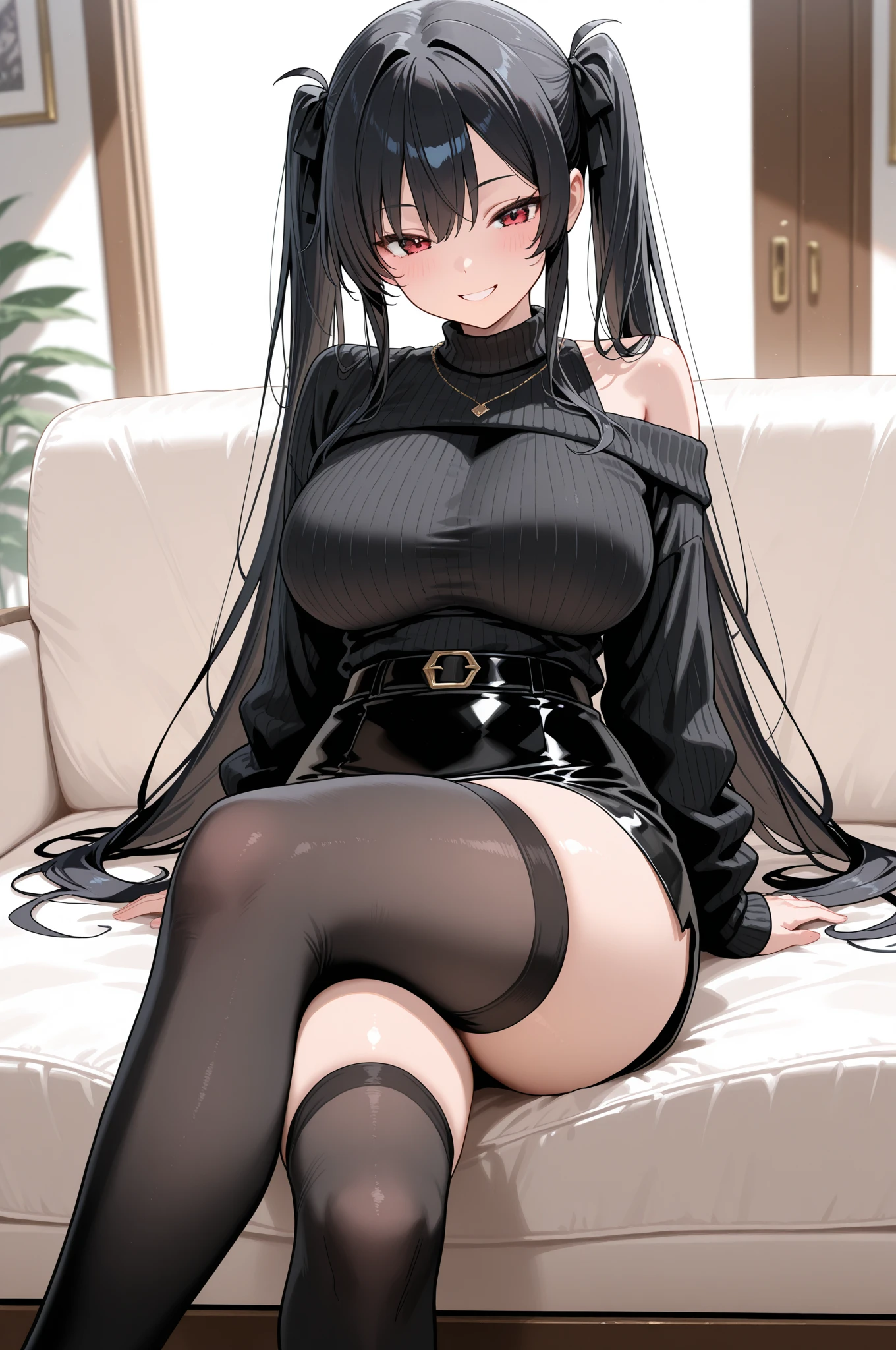 Anime style. Girl. The world of swords and witchcraft. Black lace transparent panties. Miniskirt. Big tits. Mansomi. Sit and open the crotch.black lence stockings