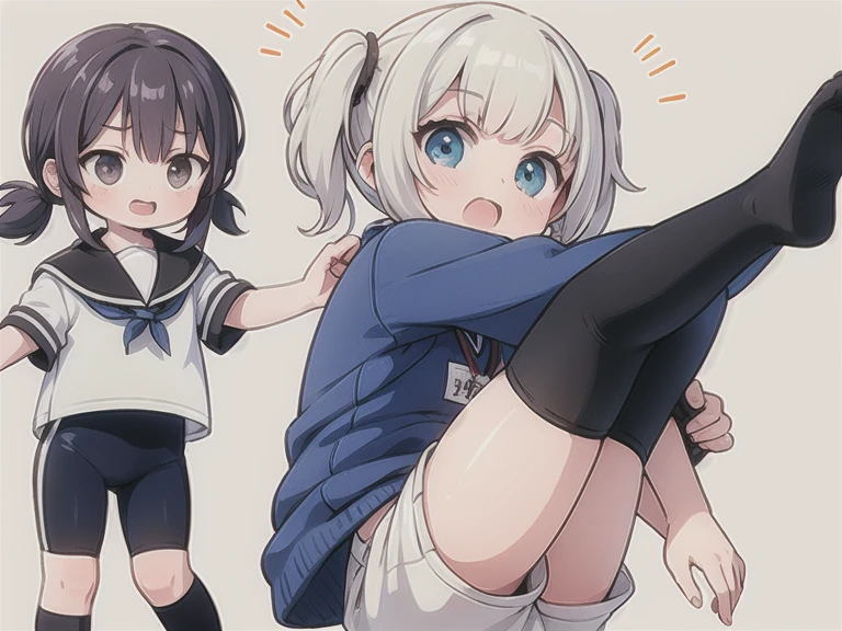 A woman is pushed onto a bed、Has a shy look on his face, On my back, Wear a sailor uniform, I can see your chest, Lifting up skirts for sex, I can see your pants, Normal position, Sexy face,throw, Open your mouth wide and shout, Blushing, 1人の女の子しか写っていない