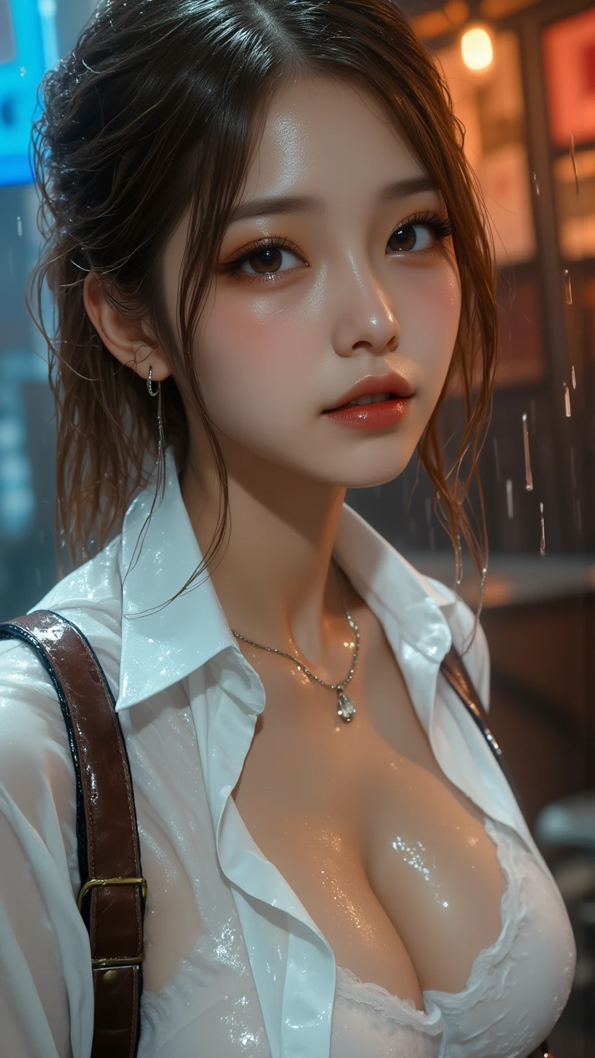 high quality, detailed,a girl with white water drops on her face.she is taking a shower,lots of white water droplets.(at night:2.0),green eyes.she is 13 years old japanese bitch office lady,prostitute,she has a mole under her eye,(((smallest breasts:1))),(wearing white business shirt),((wearing gray blazer and black bra)),blunt bangs,((blonde wavy hair,very wet hair and wet face,shiny face)),slender,nipples,temptation,
((intense sex on her teacher in woman on top posture:1.5))

((she opens her mouth wide and close her eyes,her cheeks are very red))smile

(selfish:1.5,fisheye lens,angle from above:1.4)((in the classroom))