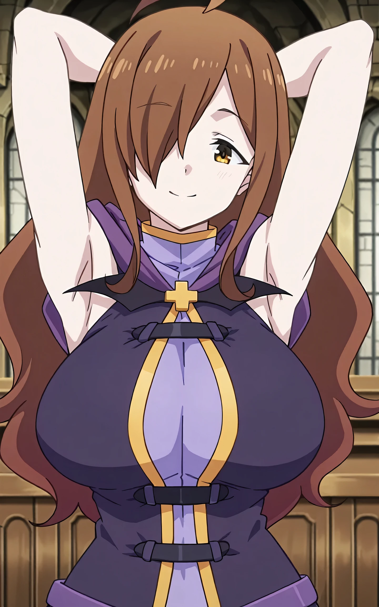 ((nsfw, nude, topless,show off nipple,highest quality,aroused,beautiful busty,beautiful pussy, masterpiece, High resolution,bed room)),1girl, solo, Super huge breasts,plump,Whipped thighs,all body, portrait, ahoge, sidelocks, wide sleeves, hair over one eye, ((((Princess ,)))),(((spread legs,bitch,,bedroom,sensual pose,garter straps,breasts blowjob,looking at viewer,masturbation,huge nipples,pink pussy,stockings,smail,spread pussy,pubic hair))), long sleeve
