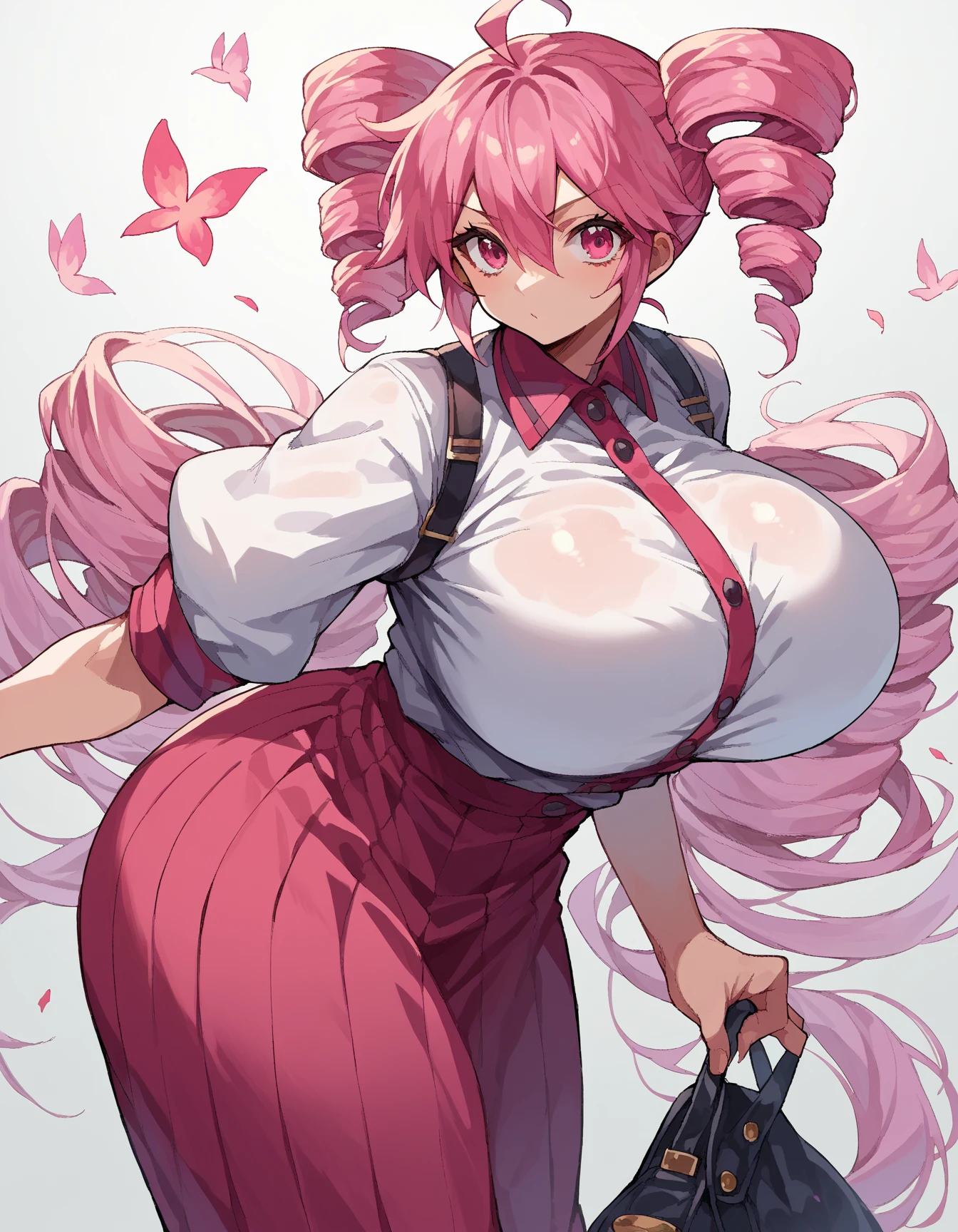 score_9, score_8_up, score_7_up, score_6_up, score_5_up, score_4_up, solo, baiken from guilty gear, amputee, eyepatch, (((one-eyed))), black jacket, black kimono, white lower kimono, open clothes, japanese clothes, sash, red pink hair, big thick full lips, ((pouted lips)), sarashi, ((mature woman)), milf, ((NSFW)), sexy, pleasant smile, intimate, blushing, topless, sandals, (((gigantic breasts))), ((sagging breasts)), big nipples, wide hips, thick thighs, intricate details, detailed background, sharp focus, dynamic, expressive, close up shot