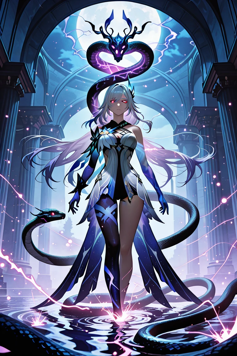 Little girl a smile silber hair Long full body suits Purple stockings seductiv Morrigan Aensland