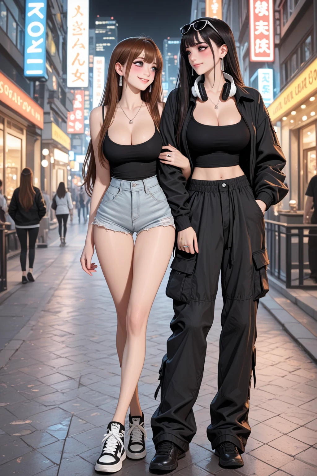 (Positive focus, Original photo), (2girls,duo,navel,Enter the Pantheon in Rome,crowd,winter,Snow),Surrealistic Female Portraits by David Hockney and Alphonse Mucha, Fantasy art,Wear gorgeous furs, (Blue pupil: 1.4, shiny pupils: 1.4, Big eyes: 1.1), Photo fidelity, Dynamic lighting, Art Station, poster for, voluminetric lighting, Very detailed face, 4K, Award-winning, Shadows, understated, (official outfit: 1.4, Gorgeous fur, Complex clothing, Furs), Looking at the camera, Bust Up Shot, (Realistic face)),