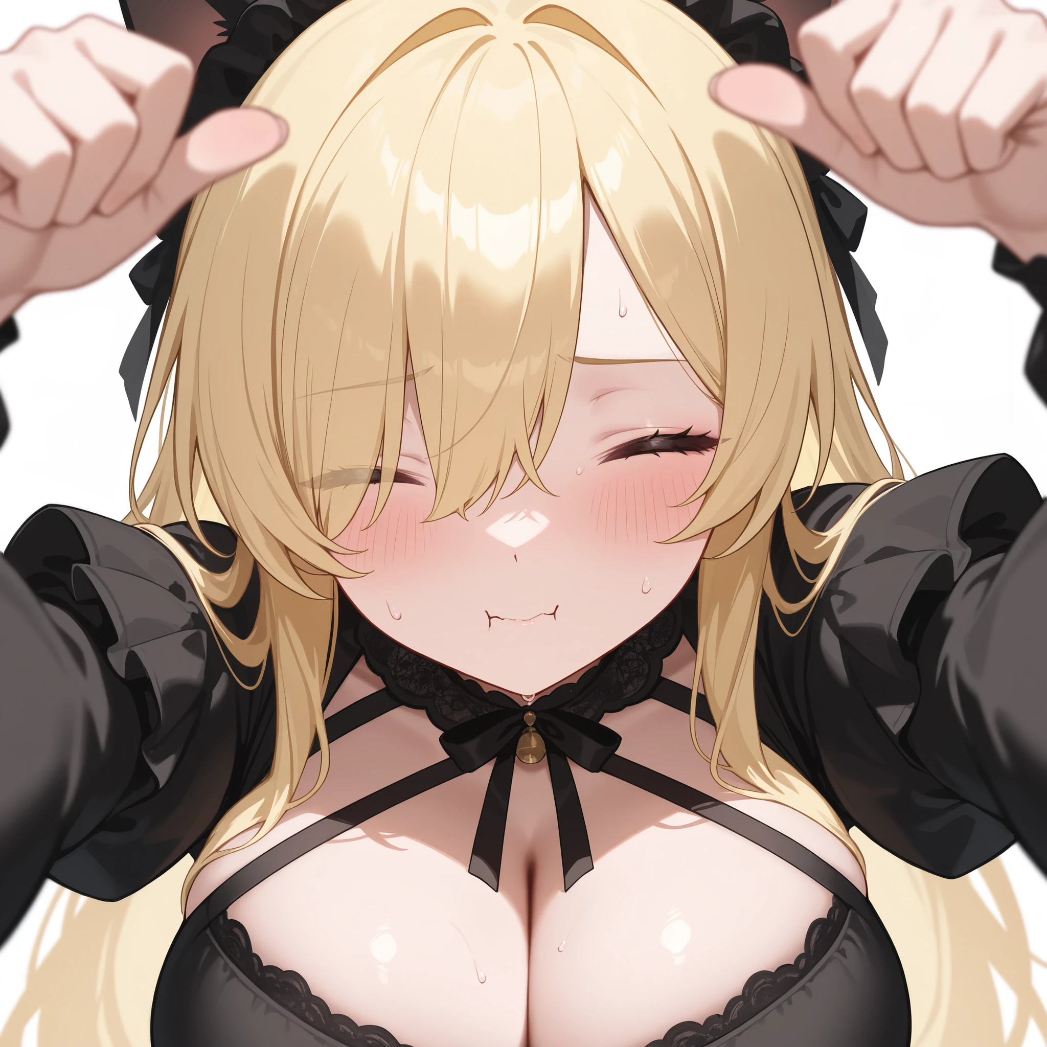 best quality,ultra high res, highres, (best quality:1.2), (ultra-detailed:1.2), (high resolution:1.2), (textile shading:1.2), (cinematic lighting:1.5), (extremely detailed and beautiful:1.1), (finely detailed eyes and detailed face:1.33),shiki_style,energy drain, 1girl , eyelashes, ((mount position,cowgirl position)),pov,looking at viewer, ((cum, cum in body)) ,, ((sperm)) , ((sex)) , (human cock),(penis,)pussy,1boy,(from below:1.2) ,(open crotch:1.3), (male pov:1.3),DanielaV4, blond hair, yellow eyes,seductive smile, huge breasts, half-closed eyes, (beige sweater , bare shoulders ) , cleavage,cleavage cutout,