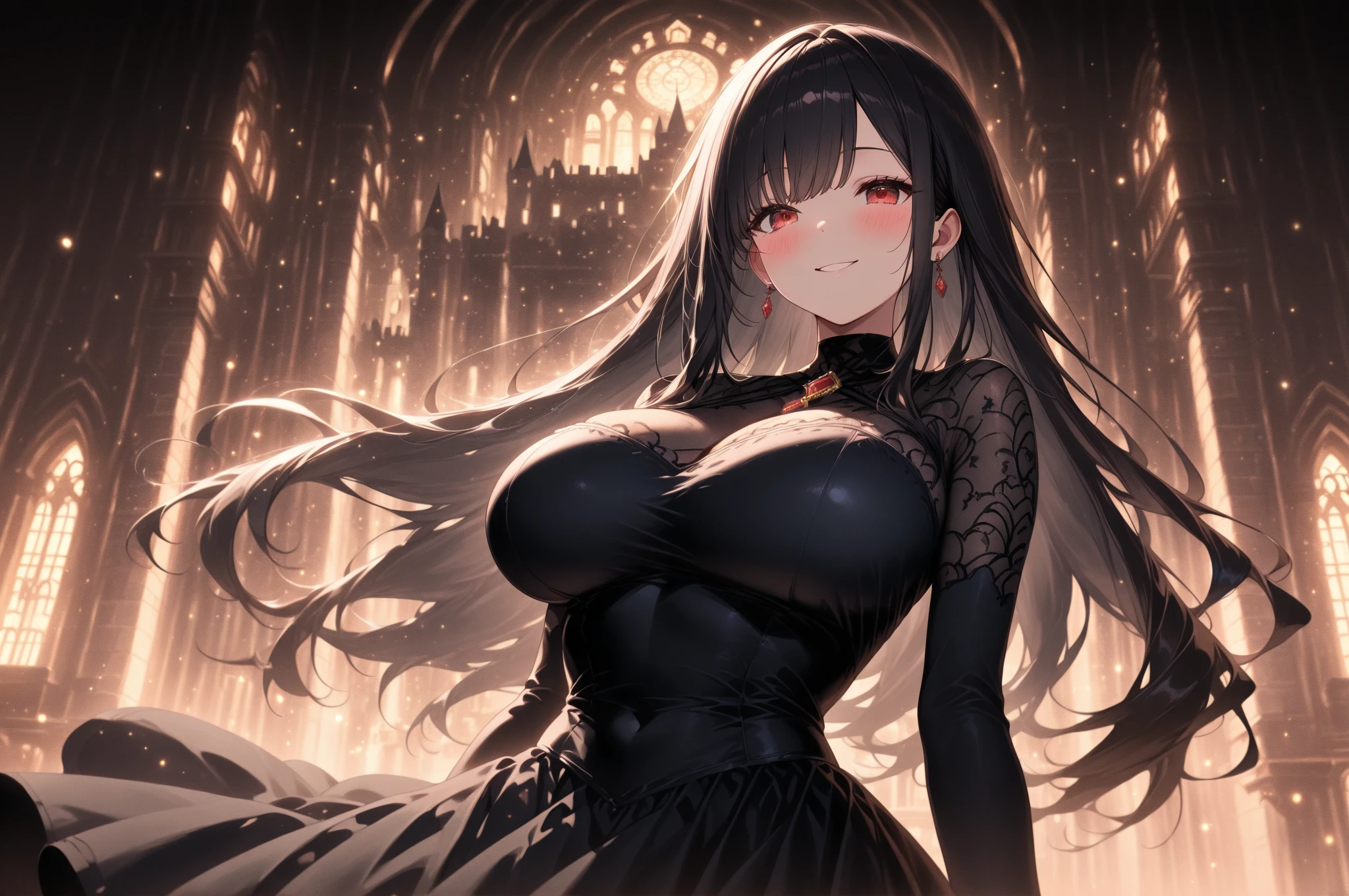 masuter piece　top-quality　Top image quality　((beauty of 30 years old)) ((lace evening dresses))　(cleavage of the breast) full body Esbian　Park at night　moonlights