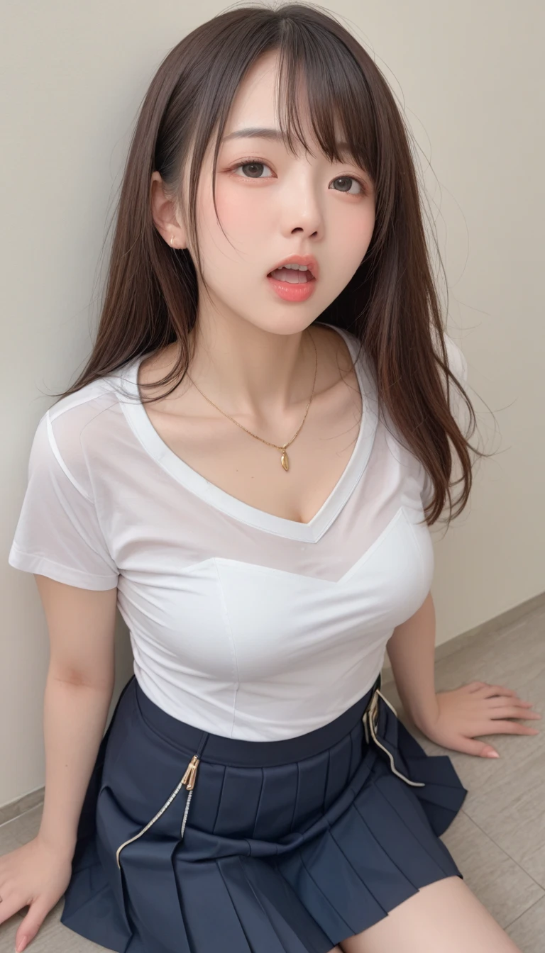On the table、best quality、Photorealism、Finely、high resolution、8wallpaper、Perfect dynamic posture、Beautiful slender eyes and long hair、(Big breasts 1.2)、casual sexy pose、Random situations、Selfie Angle,Looking at the camera,(Tight round neck black mesh lace shirt)、、Gentle smile、50 years old、(Perfect Eyes 1.3)、Mature adult beauties、Japanese、