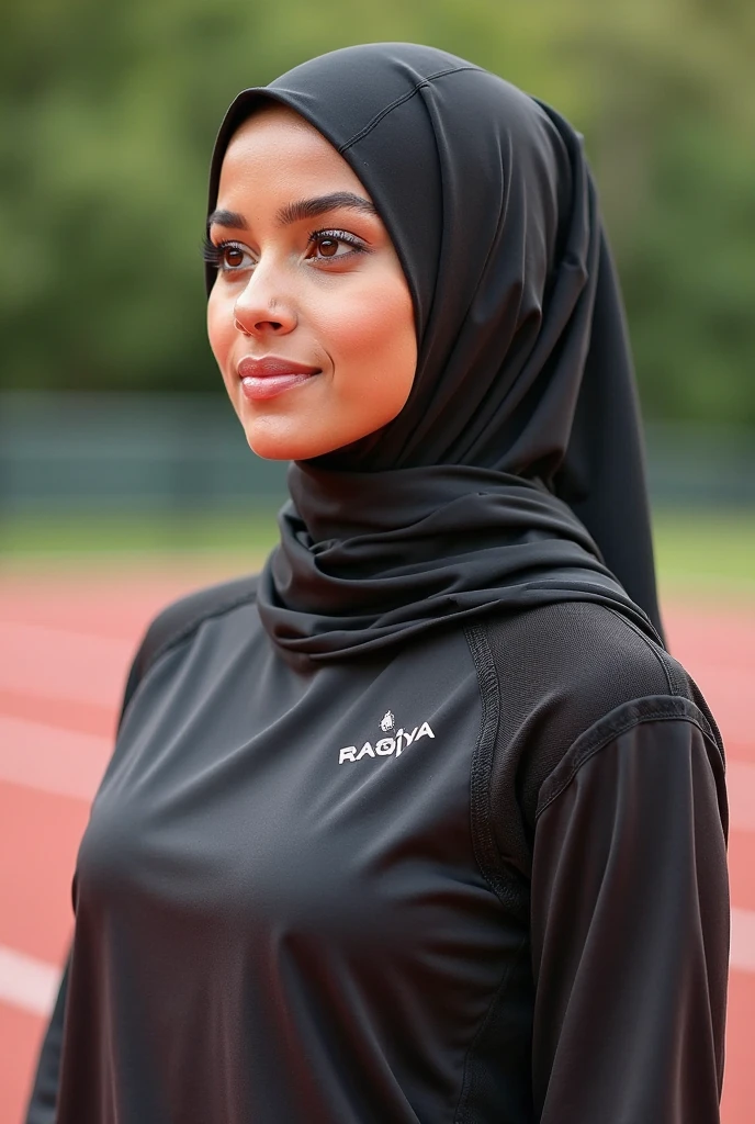 1girl, long black jilbab syar'i, uniform, shy, blush, wet, rain, transparent, ((medium breast 1.5)),((indonesian girl)), (masterpiece, best quality), soft light, cinematic composition, cinematic light