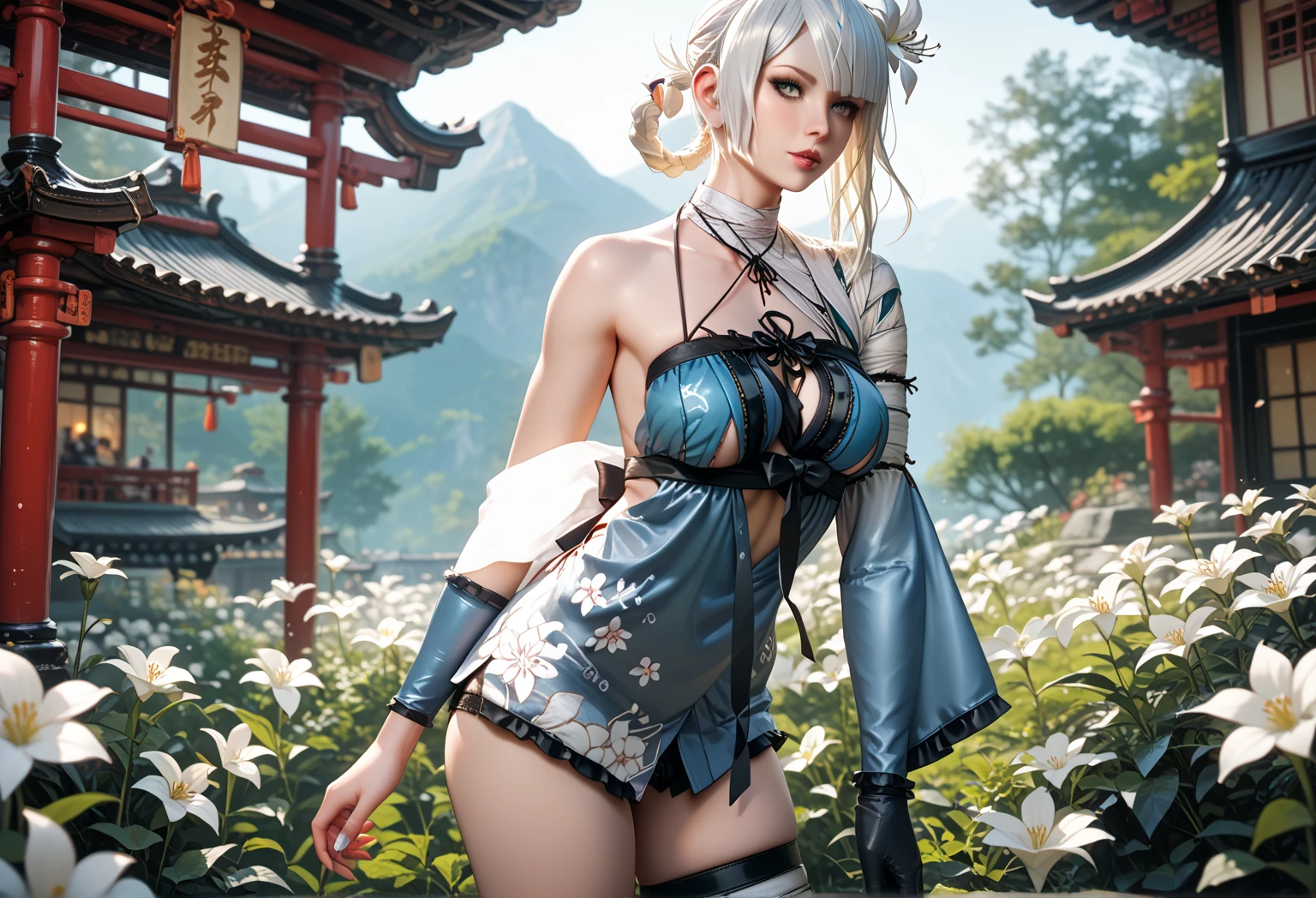 young 17 years old, Beautiful girl, (((humongous large breast :1.2))), Slim belly, perfect slim figure, Best quality at best, tmasterpiece, hyper HD, (realisticlying:1.4), RAW photogr, (Perfect body shape), (Slim:1.1), dynamicposes, 1 girl, (full-figure:0.9), Alone,, big breasts drooping, , Have on the street, deep shading, unobtrusive, Cold light 12000K, beautiful detailed sky, Detailed Tokyo streets, ((No Microbikinis and Transparent Microcords)), ((Crotch and are both wet)), ((with an open crotch)), ((walks on all fours)). --auto --s2