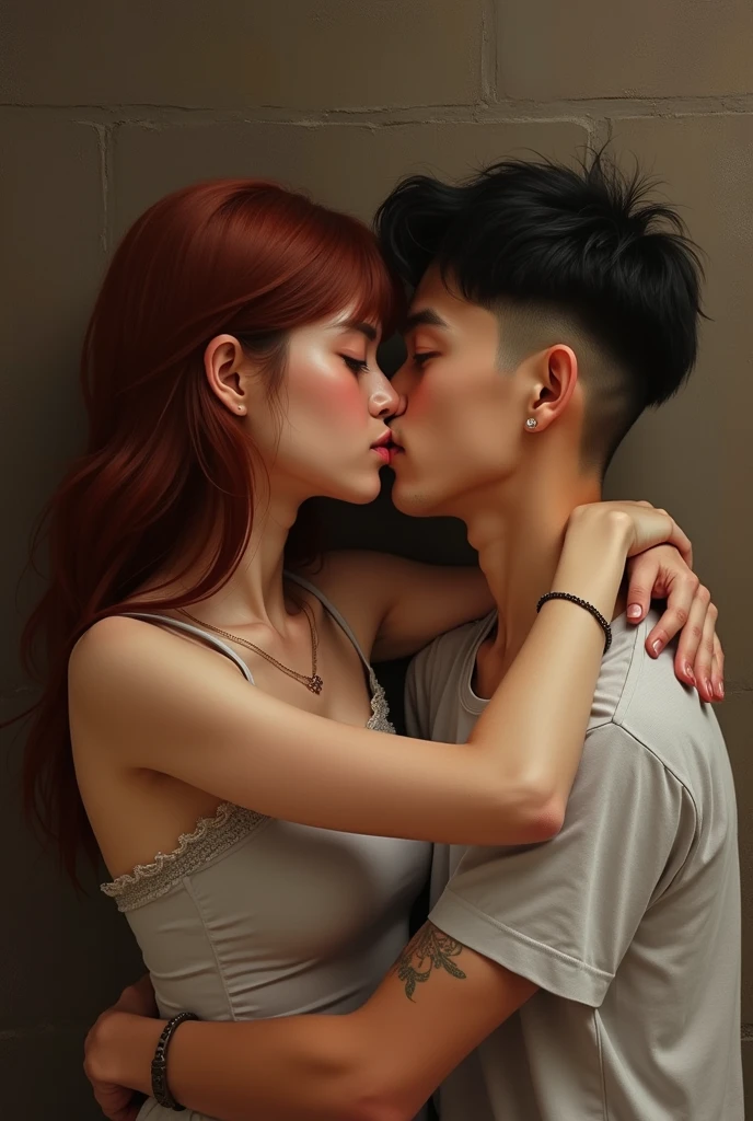 Straight couple taking photo