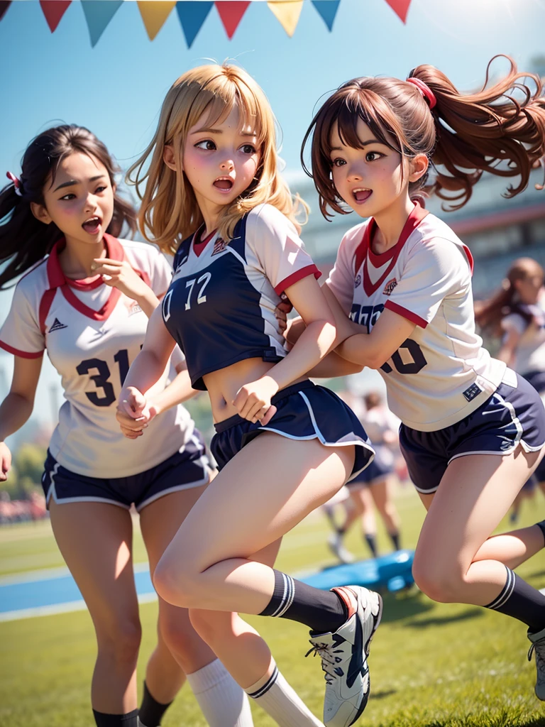 bteman,(2girls, yuri:1.4), (fingering,grabbing:1.3), (female ejaculation:1.5) ,female orgasm, (squirt love juice:2), (leg up, looking down, from below, upskirt:1.5), hug from behind,hentai breast grab, arched back, (crowded train:1.4), train interior, dynamic pose, Dynamic hand movements, (breast grab:1.3), girl's arm grabbing a girl's tits, (frying hands), (floating hands), (grabbing from behind), (close contact:1.1), (See-through red cheerleader:1.5), (cum:1.4), (cumdrip:1.2), cum on face, white liquid, (best quality:1.1), (masterpiece:1.0),black eyes, extremely detailed CG unity 8k wallpaper, (photorealistic:1.2), complex 3d render ultra detailed of a beautiful porcelain profile face, vibrant details, break,(Open your mouth wide:1.4), blush, blush stickers, furrowed brow, grimace, screaming, pained face,closed eyes, Detailed lips, Detailed tongue, light brown hair, blonde hair, Huge twintails, Curl inside, Short hair, floating hair, (huge-breasted:1.2), nipples, long nipples, puffy nipples, small areolae,break, skirt lift, (lifted by self:1.3), (zettai ryouiki:1.3), showing pussy, lanugo pubic, (large amount of liquid spills from the crotch, Urine in the ground, Peeing :1),