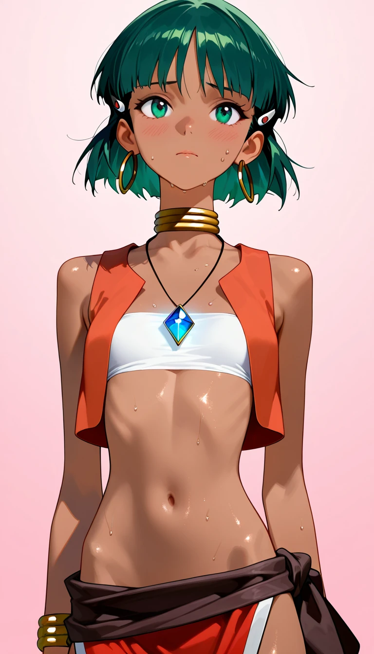 Izuku Midoriya boy in golden thong back view, Blush, High Resolution, Hair Ribbon, Parted Lips, From Behind, Maid Headdress,, Headphones, Backlighting, Best Quality, Masterpiece, anime, no breast ,no boobs, sissy body