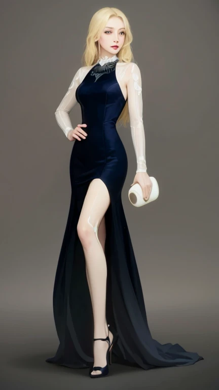 ((Best quality, 8k, Masterpiece :1.3)), 1girl, latin, smiling, full body, pretty face, hot curve fat body woman, (blond hair), full length dress :1.1, Ultra-detailed face, Detailed eyes, blur background, city, outside, street,