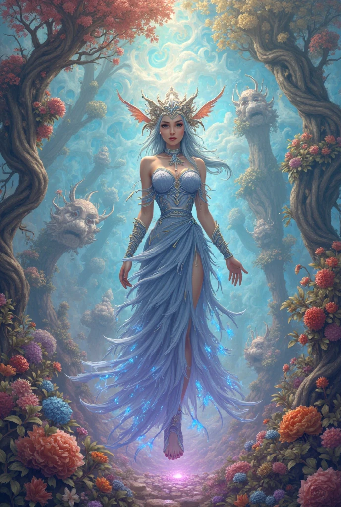 best quality, masterpiece, Surreal dark fantasy style, a goddess of succubus dancing in the moonlight on a beautiful Lotus inside a beautiful pond_turquoose_water, intricate embroidery all over her dress, big breast spilling out of dress, dreamy, (hyper detailed face:1.2), detailed pouty lips, detailed beautiful eyes, soft light, moonlight, ray tracing, lots of smoke creating mystic environment, full length shot, soft illumination, highly detailed, 8k, the dancer's form is intricately detailed, every curve and muscle visible in this high-definition pic, trending on artstation,deviantart
