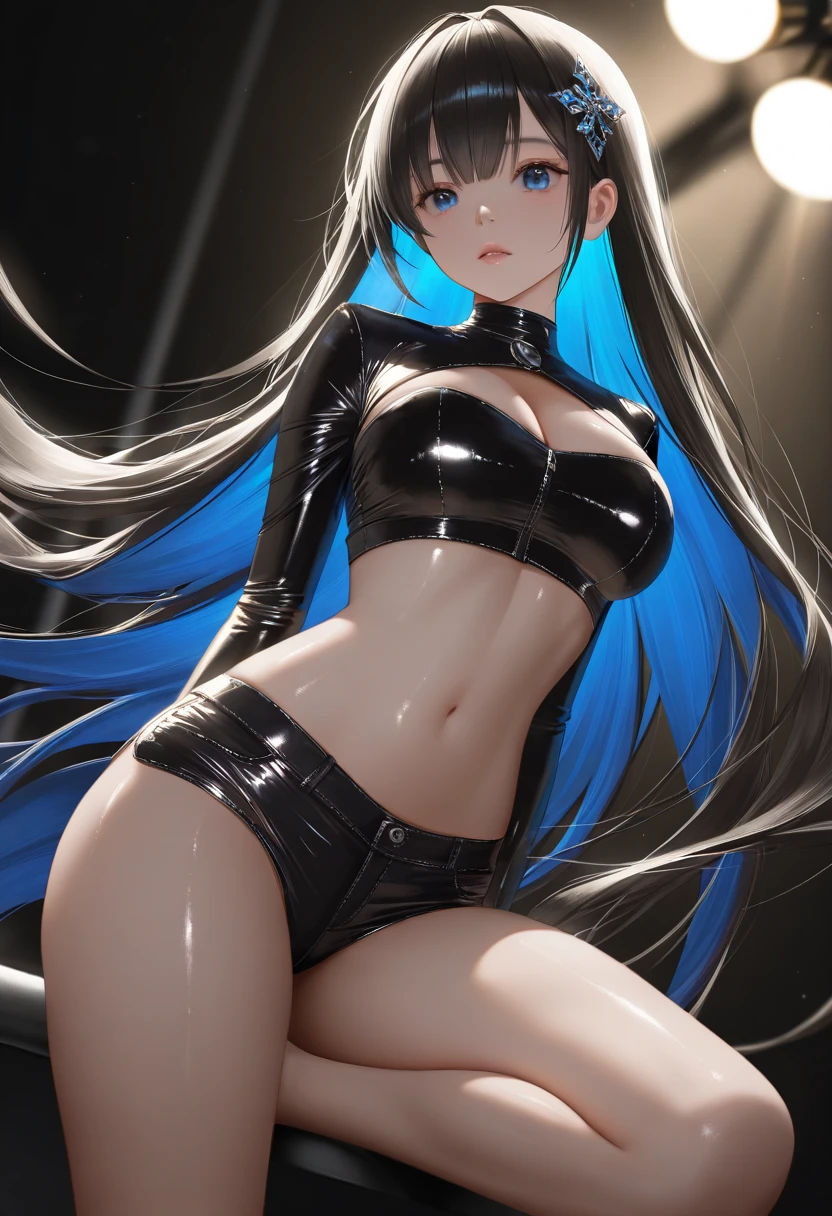 You are an expert in creating image generation AI for NFT ART, Woman looking forward diagonally, Spider-Man Cosplay, The upper part of the body(Above the navel)Only, White background, masterpiece, Pictorial style、The theme is popular cosplay for humans, Charisma, She is an Asian beauty, 25-years old, long, deep black hair:1.2, blue eyess:1.2, Symbol of beauty and popularity of cosplay, The face is very human., The expression is ahe face, There are 5 fingers on each hand, This will be popular in NFT art