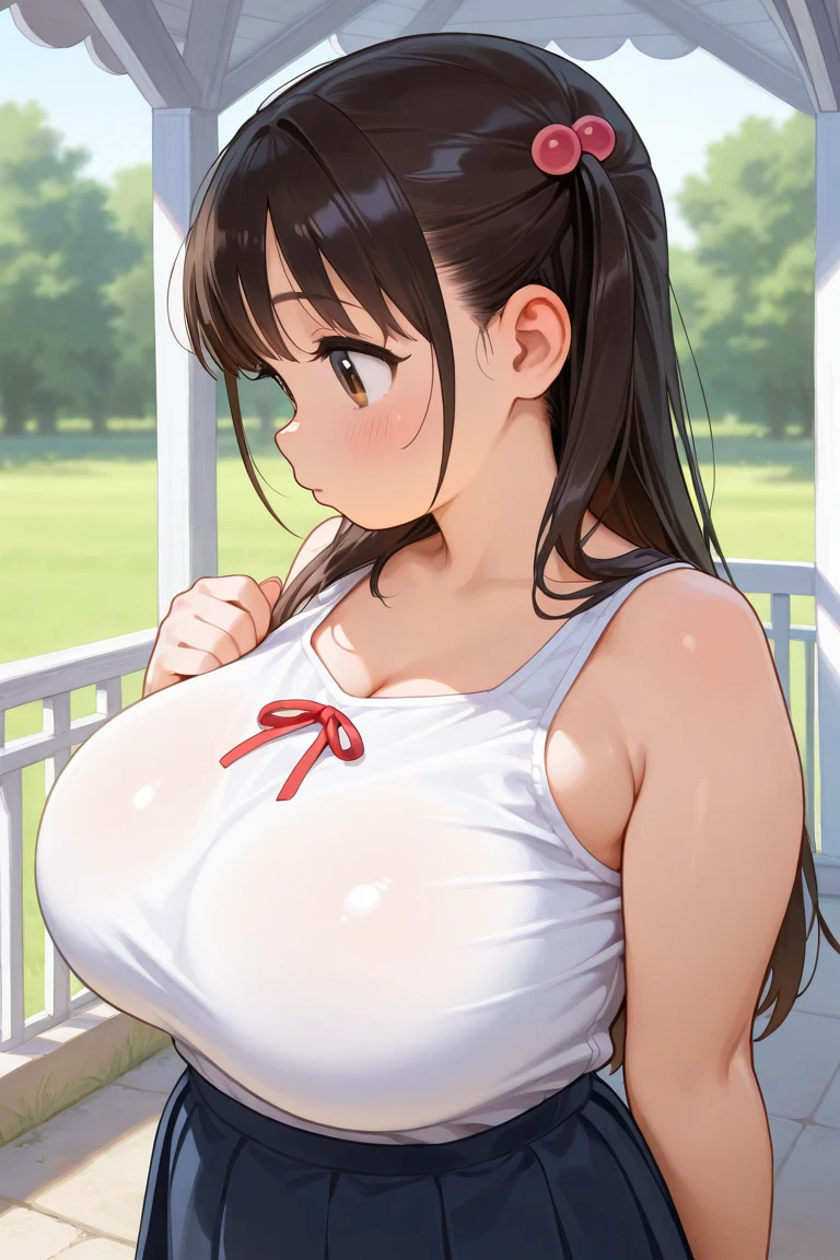 score_9,score_8_up,score_7_up,source_anime,cowboy shot,Idealized Forms,Natural Light,details background,blurry background,extremely detailed,1boy, 1girl, armpits, bent over, blurry, blurry background, blush, breasts, brown hair, censored, closed eyes, collarbone, cum, cum in pussy, day, depth of field, double bun, hetero, large breasts, long hair, motion blur, navel, nipples, nude, open mouth, penis, rosa \(pokemon\), sex, sex from behind, sky,(brests of forcus), standing sex, sweat, testicles, trembling, twintails, vaginal, visor cap