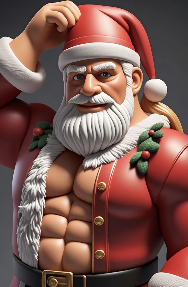 Magazine cover. solo, 1boy, perfect anatomy, ground view, wrinkles skin, low shoot, down view, perfect proportion, thick body, thick thighs, big red bag, sharp eyes, big eyes, smile, santa claus, long bearded, 1m beards, perfect fingers, big hand, fingers. Huge Muscular Old man with short hair, shoes ,(white shorts), view from side, pectoral, thick arms, huge pectoral, wide pectoral, white hair, white beards, simple background, masterpiece, semirealistic:1.2, high detailed, 8k, high resolution, perfect center, full view. ((really big muscle, massive muscular, sixpack, thick arms, wide pectoral, super huge muscle, hyper muscular, over sized muscle, huge arms, big arms, huge pectoral))