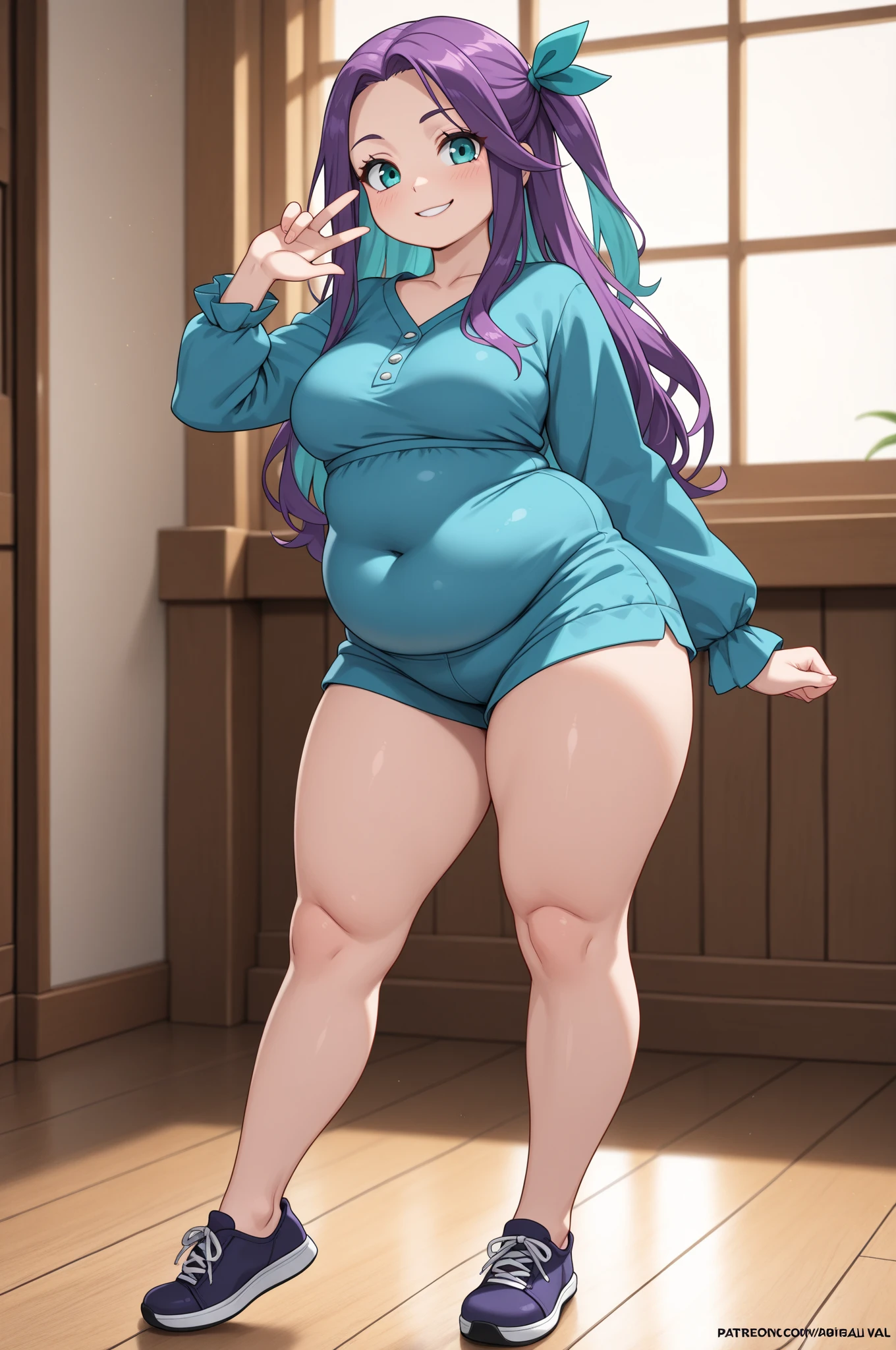 fat, large belly, standing, fat belly, very fat, large stomach, chubby, Aqua, Aqua Konosoba, very fat, safe for work, obese, giant belly, fat, huge, heavy, very fat, safe for work, fat, large belly, standing, grabbing belly, very fat, large stomach, chubby (best quality, masterpiece), Christmas, wearing sweater,, sitting down, table full of food, cookies, eating cookies, very fat, Christmas season, Christmas time, Christmas season, holidays, Christmas sweater, holding belly, clutching belly, touching belly, grabbing belly