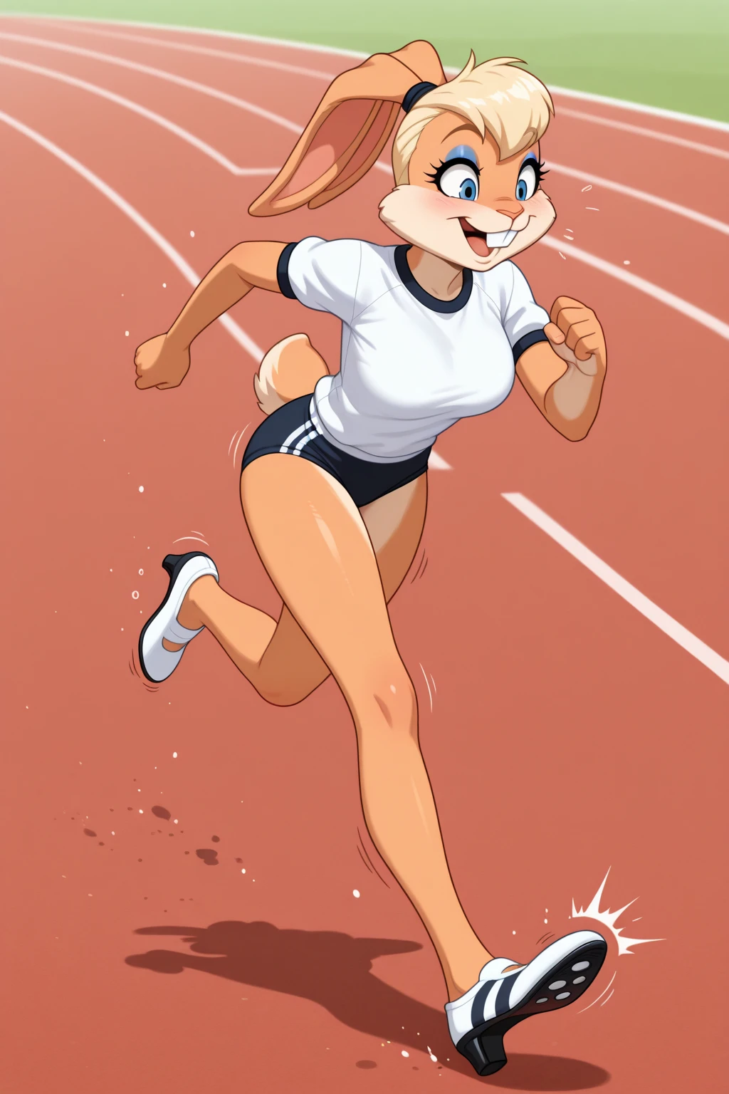 By chelodoy, 2 girls, Judy Hopps , young, small breasts, cameltoe, pussy juice, 4k, ultra quality, sport bra, see-through, black thong , on the street , detailed face, hairy_pussy, running , fingering, kids on the background watching