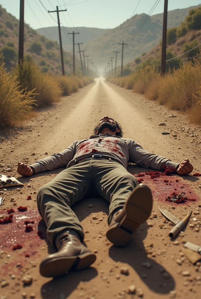Zombies in the clearing,It is covered with bullet holes,Cinematic style,Cameron Films,