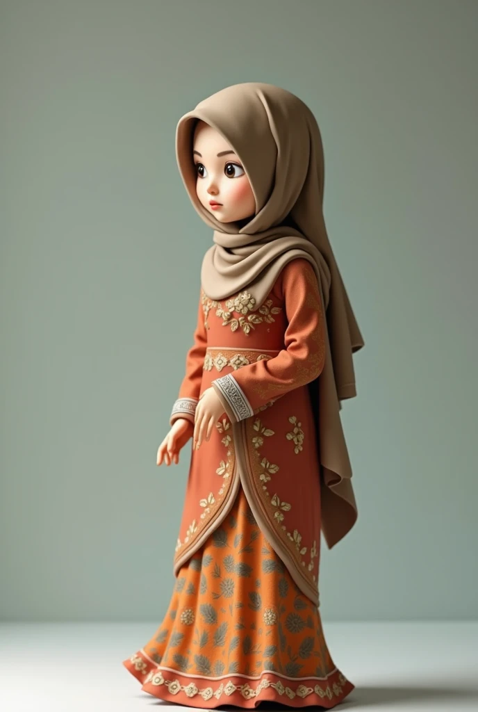 A Muslim girl sitting in chair