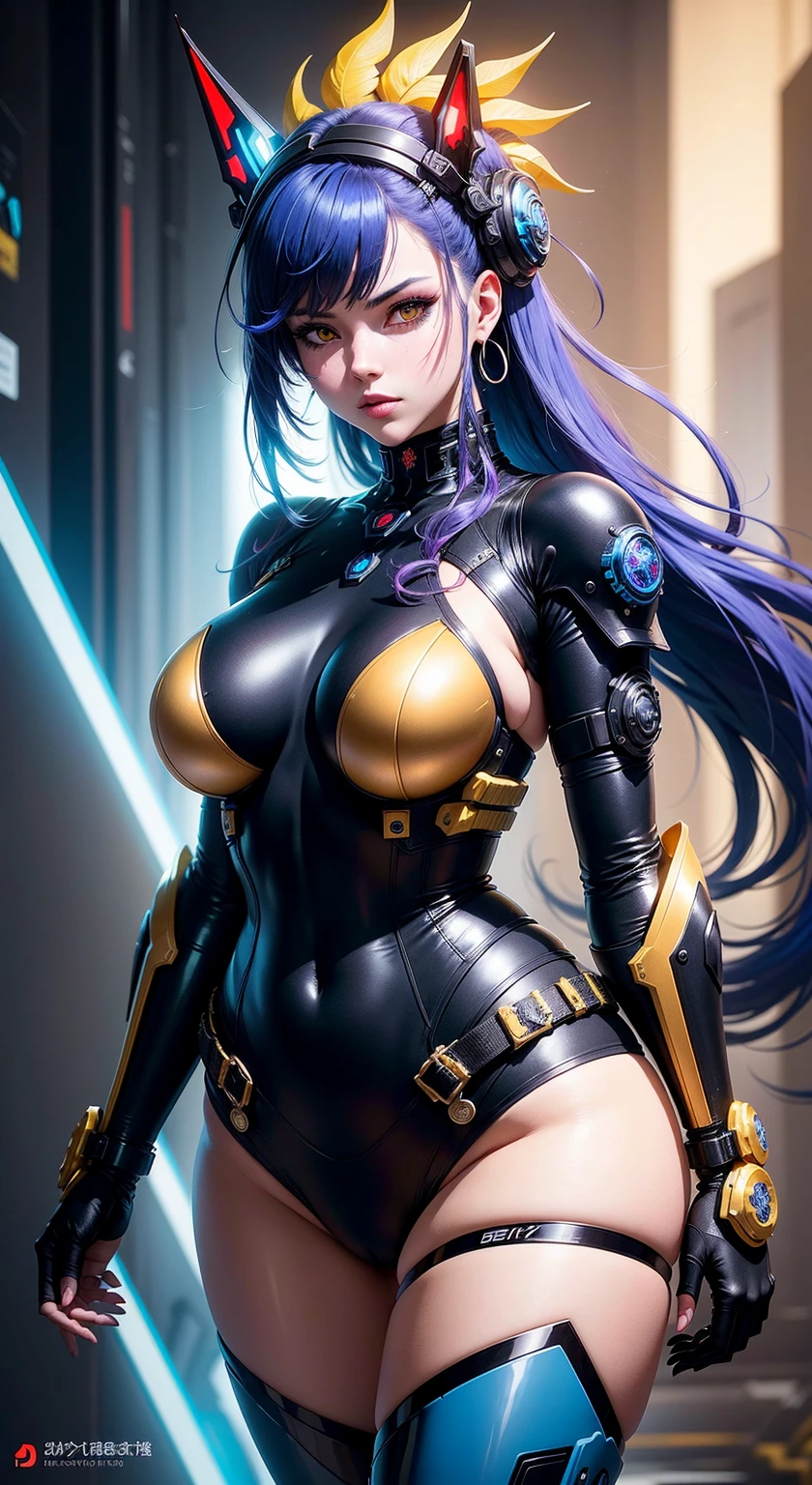 Purple haired woman with long hair and a purple mask, knight portraits of zodiac girl, beautiful cyborg priestess, zodiac girl knights, dark purple hair and cybernetics, cyborg goddess in cosmos, lolth, portrait of a cyborg queen, masterpiece goddess of sadness, mystical techno goddess, highly detailed exquisite fanart, perfect anime cyborg woman, cyberpunk art nouveau! skull style,proportional body,smiling, necromancer,nsfw:1.5, masterpiece, best quality, high quality, high definition, high quality texture, high quality shadow, high detail, beautiful detailed, finely detailed, cg extremely detailed, texture detailed, a realistic representation of the face, realistic, colorful, delicate, cinematic light, side lighting, Lens Flare, Ray tracing, sharp focus, (1girl, __focus__:1.3), (complex details,  makeup, PureErosFace_V1:0.5), (detailed beautiful and delicate face, detailed beautiful and delicate eyes, a perfect face proportion, highly detailed skin, detailed skin, best ratio four fingers and a thumb, arms under the chest, large medium breasts, wide hips, flat belly, slim and thin, __moda__, __cabelo__:1.3), __localização__, ( superior quality, best quality, beautiful and aesthetic: 1.2,  masterpiece), smile, UHD, super detail,(((1 girl))), (cropped abdomen: 1.1), (perfect body: 1.1), (long wavy hair: 1.2), (extremely detailed CG 8k wallpaper), (extremely delicate and beautiful), (masterpiece), (best quality: 1.0), (ultra high resolution: 1.0), beautiful lighting, perfect lighting, realistic shadows, [high resolution], detailed skin, super detailed (((color)))