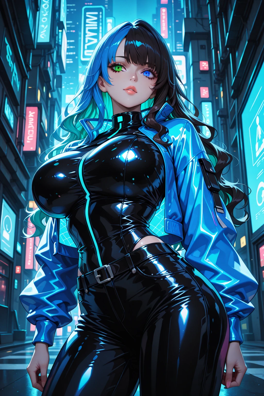 cyber city at night,(Gorgeous night view illumination:1.3).(Sexy super shiny orange transparent holographic mechanical cyberpunk suit:1.3) ,necklace,earrings, smile.sexy pose, (silver hair、Ponytail twisted buns decorated with elaborate braids and beads,Braided setup fishbone hair,colorful hair tips),(The bangs are see-through bangs),(hairpin、ponytail、floating hair、),Breast flick,(emphasize big breasts:1.3),professional lighting,cinematic light,(table top,highest quality,Ultra high resolution output image,) ,(8K quality,),(sea art 2 mode:1.3),,(Image mode Ultra HD,)