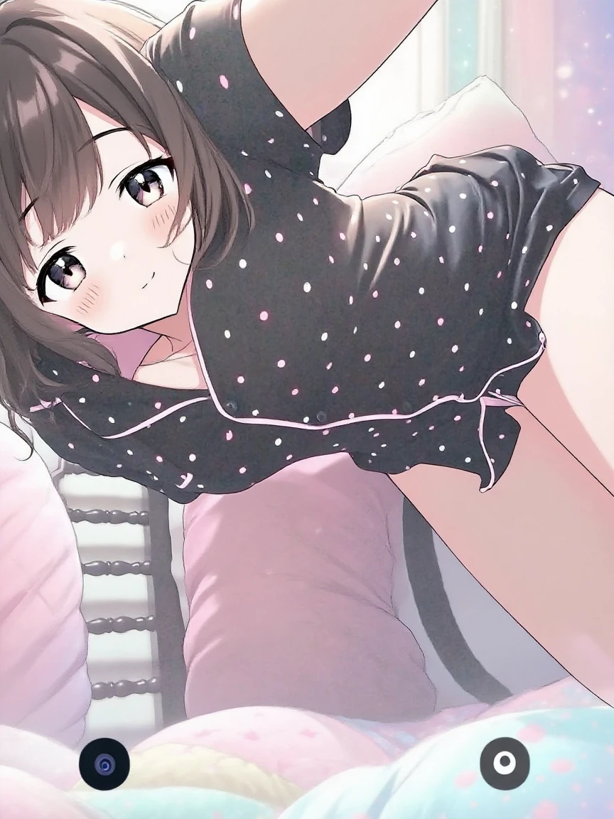 (8K、hyper HD)On pink sheets、16-year-old girl、Transparent underwear、Spread your legs、Short hair, Black hair, Curly hair、