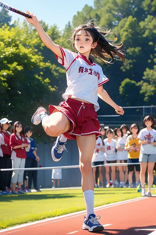 (masterpiece, highest quality), (real), (13 years old), ((beautiful face)), ((beautiful girl)), (8 girls 13 years old)), (fighting professional wrestling)), Japan people 8 people, full body, girl in a simple dress, , very cute girl fights in a realistic forest with round face, ((pro wrestling)), flowers are blooming, butterflies are flying