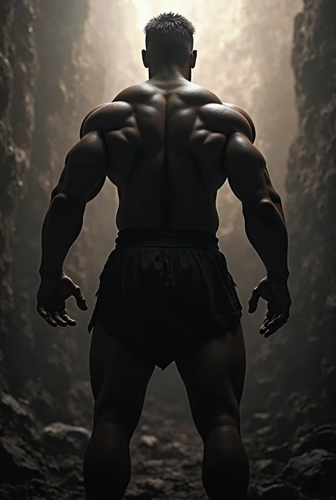henry cavill shows his enourmous ass, make his ass realy big, in a back view