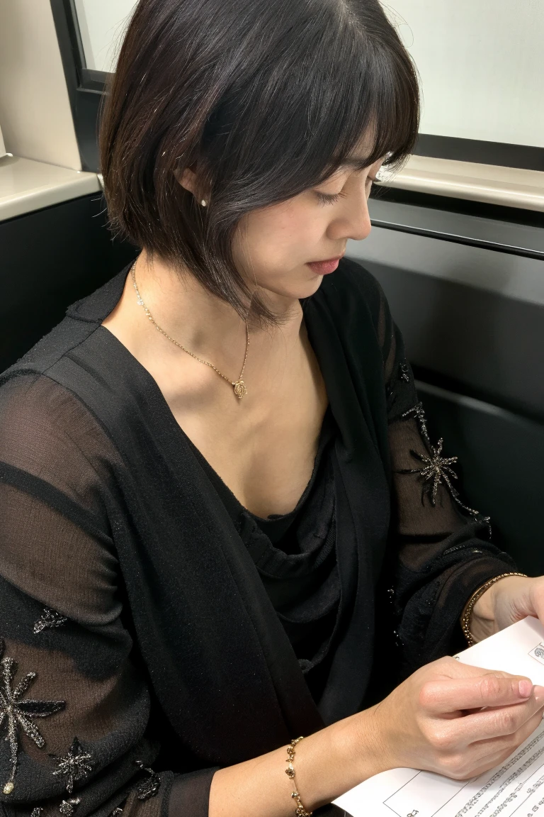 Ultra HD、woman、profile、Uncut Bob、Japanese、Realistic、Bathed in light