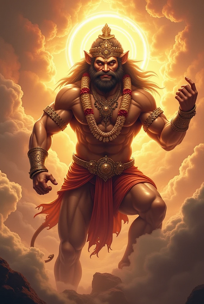 Smiling lord Hanuman
