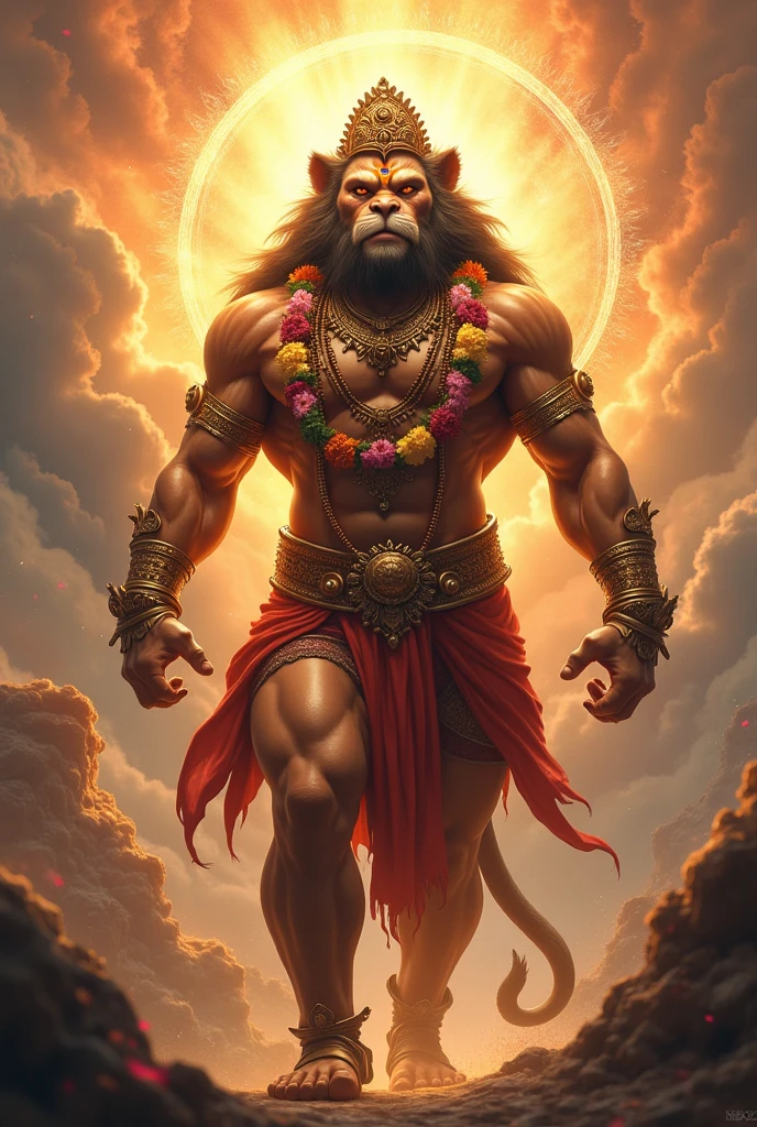 muscular bipedal camel with 3 heads, doing an indian deity pose, wearing purple sultan pants, digitl art, painting-like, HD, unrealistic, with one arm down and the other arm up, illustration, the first head is serious, the second head is smiling and wearing a purple turban, the third head is screaming