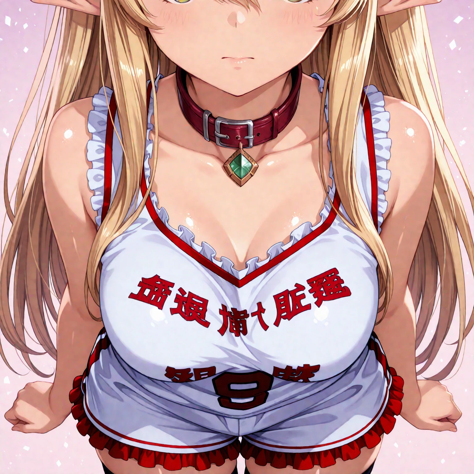 Hentai、High resolution、smile、Flandre Scarlet、Inkling、Magazine cover style、Sensational headlines、A short beautiful girl with huge breasts gives a double peace sign in the downtown area、Perfect proportions、Cowboy Shot、Very big saggy 、Fatty legs、Shaved pussy、Sweaty、Clear eyes