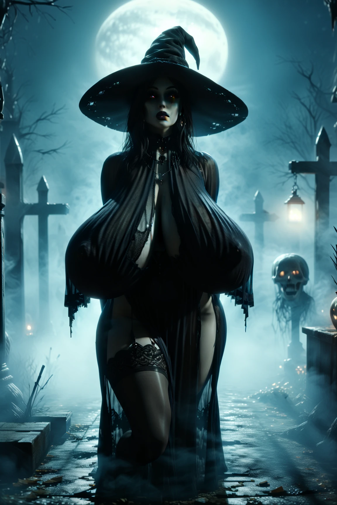 ((dark fantasy art)), Beautiful demon girl, Black bowler hat, ((Black skin)), dark Black skin, Black skin, ((ashen skin)), ((black glossy leather)), long black hair, long bangs, standing, ((animal belly)), (very short clothes), open belly, surrounded by cats, black oil liquids, very detailed art, very detailed background