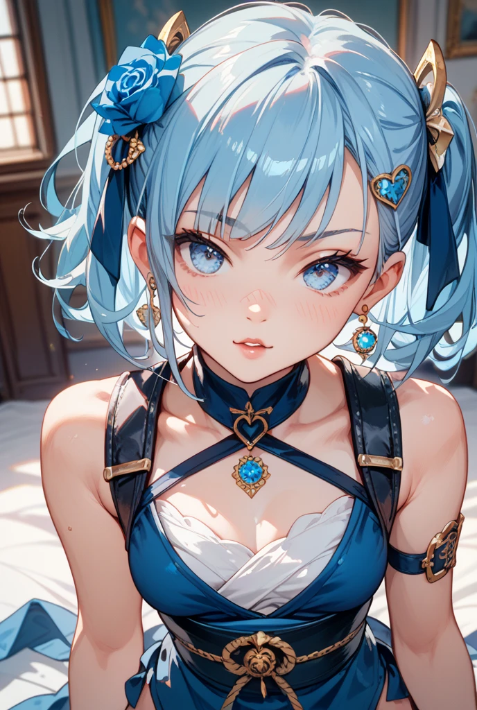 (Highest quality, High resolution, masterpiece:1.2), Very detailed, Realistic:1.37, (Perfect ),1 girl,,Cute Japanese Girl,18-year-old,(Transforming into a super heroine robot),Super cute face,Beautiful Skin,Glowing Skin,Beautiful Eyes,((Laughter)),(Futuristic glossy super tight fitting translucent holographic super heroine plug suit:1.2),Detailed costumes,,cyber necklace,Light blue hair,Twin tails,Idol Makeup,(My body is enveloped in light:1.3),Active Pause