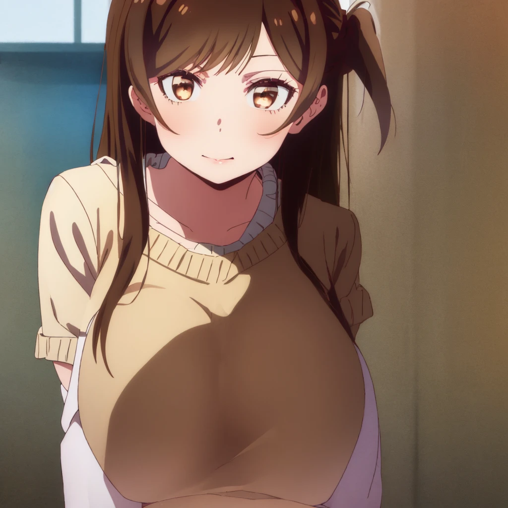 mizuharachizuru, Chizuru Ichinose, Long Hair, bangs, Brown Hair, (Brown eyes:1.5), One side up, smile,
break skirt, shirt, Short sleeve, Puffy sleeves, puffy Short sleeve, White Skirt, pink shirt,
break outdoors, city, cityscape, crowd, people々,
break looking at viewer, (Cowboy Shot:1.5),
break (masterpiece:1.2), highest quality, High resolution, unity 8k wallpaper, (figure:0.8), (Beautiful fine details:1.6), Highly detailed face, Perfect lighting, Highly detailed CG, (Perfect hands, Perfect Anatomy), (Large Breasts:1.5), (Wide pelvis:1.5), (Thick thighs:1.5), (Lift up the skirt:1.5), (スカート that rolls up:1.5), (Panties in full view:1.5), (From below)