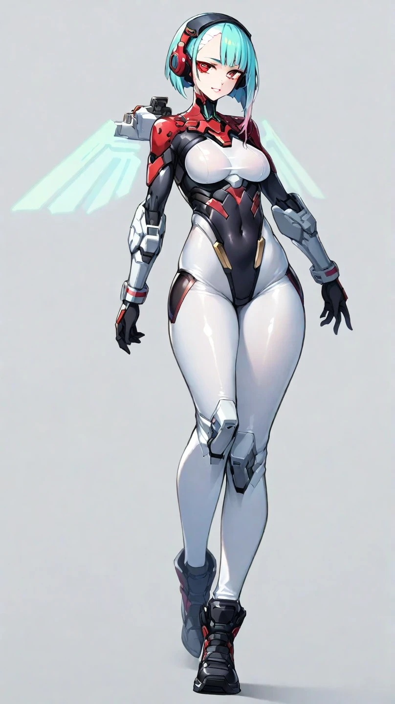 8k ((full body view:1.4)) (large eyes:1.3), defined cheekbones, 1woman, ((woman has no face, ((sleek silver bodysuit:1.6)) (detailed face:1.5), silver skin,(puffy lips:1.5) (silver skin:1.6), (bald woman:1.7), (skinhead) ((stands confident)),(Muscular:1.3), ((gigantic breasts:1.5)) ((side view:0.6)), )highly detailed, majestic, digital photography, art by artgerm and ruan jia and greg rutkowski, ((metal wings on back)), (masterpiece, sidelighting, intricate details