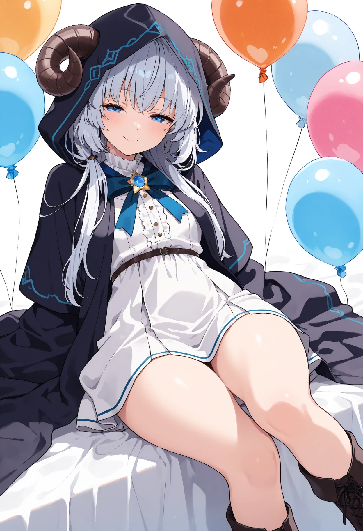 NSFW,(One Girl:1.5),miorine1、miorine rembran、Long Hair、Grey Eyes、Grey Hair、Ahoge,(Blue Party Dresses:1.5),(Perfect hands),(Perfect Anatomy),(masterpiece),(Highest quality),Embarrassed,blush,(Sexual pleasure:1.7),Party Venue,A glittering mansion