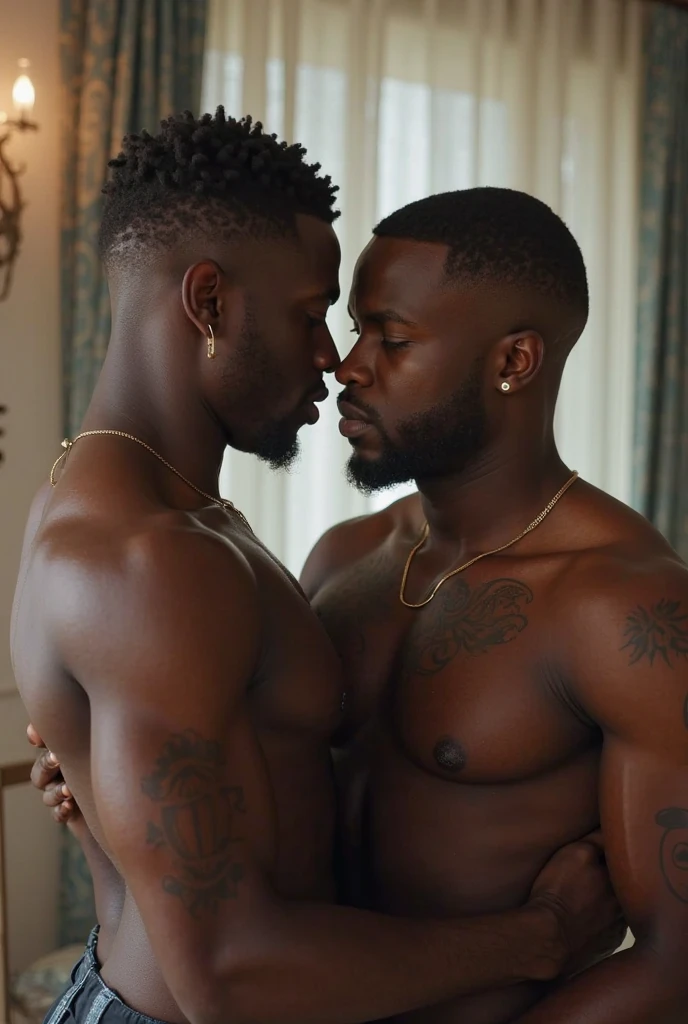 Men with big pecs having gay sex with big penises and has a black one with a bigger penis masturbating each other both in underwear