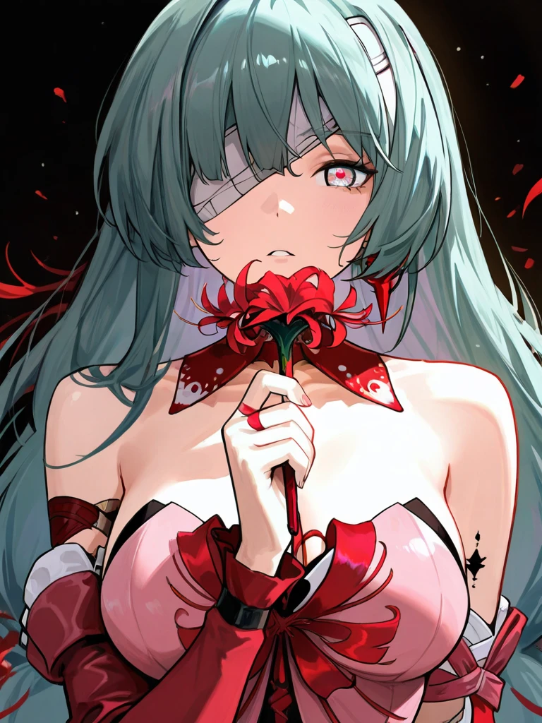 1lady, solo, {{masterpiece}}, best quality, ultra, detailed ,extremely detailed CG unity 8k wallpaper, cinematic lighting, lens flare, beautiful detail eyes, red eyes, side glance, colorful light, particles, (colorful:1.5), (dark green hair, short hair, perm hair:1.2), white dress shirt , long boots , saddle-brown colored , long coat ,red bow tie, (proud:1.0),(elegant:1.0), (fascinating:1.2), (scowl:1.1), (stare at viewer :1.5) ,nsfw,(ecstasy:1.3) ,(slut:1.2),(vulgarity:1.3),(fucked silly:1.1),(steam:1.1),(wet:0.8),(trembling:0.8),(tears:0.7) ,(drooling:0.6),(sweat:0.8), lankly,tall, toned , slimed, beautiful face and eyes,upper body,