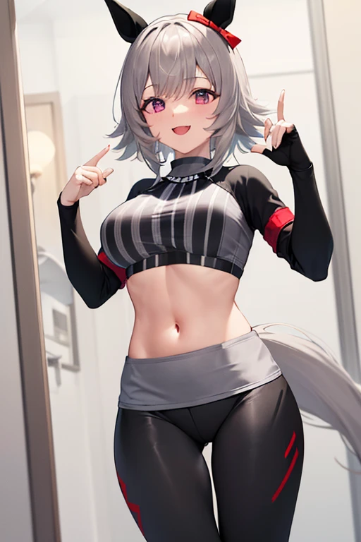 Shota,Purple and white hair,Purple eye kernel,adolable,emaciated,is shy,4K quality,Extreme light and shadow,Smooth and reflective skin,black sports wear,white sweatpants,Black sport stockings
