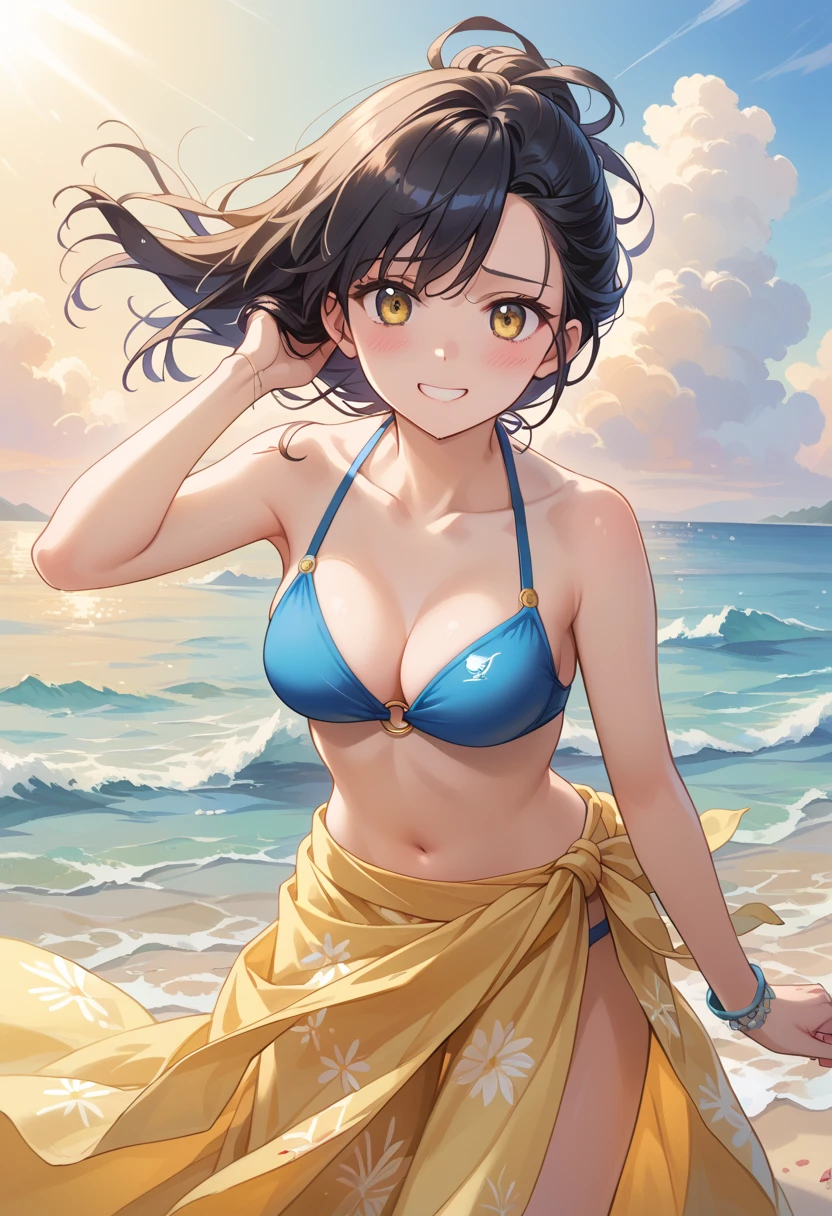 (masterpiece, best quality:1.2), 1girl, solo, male face, full body