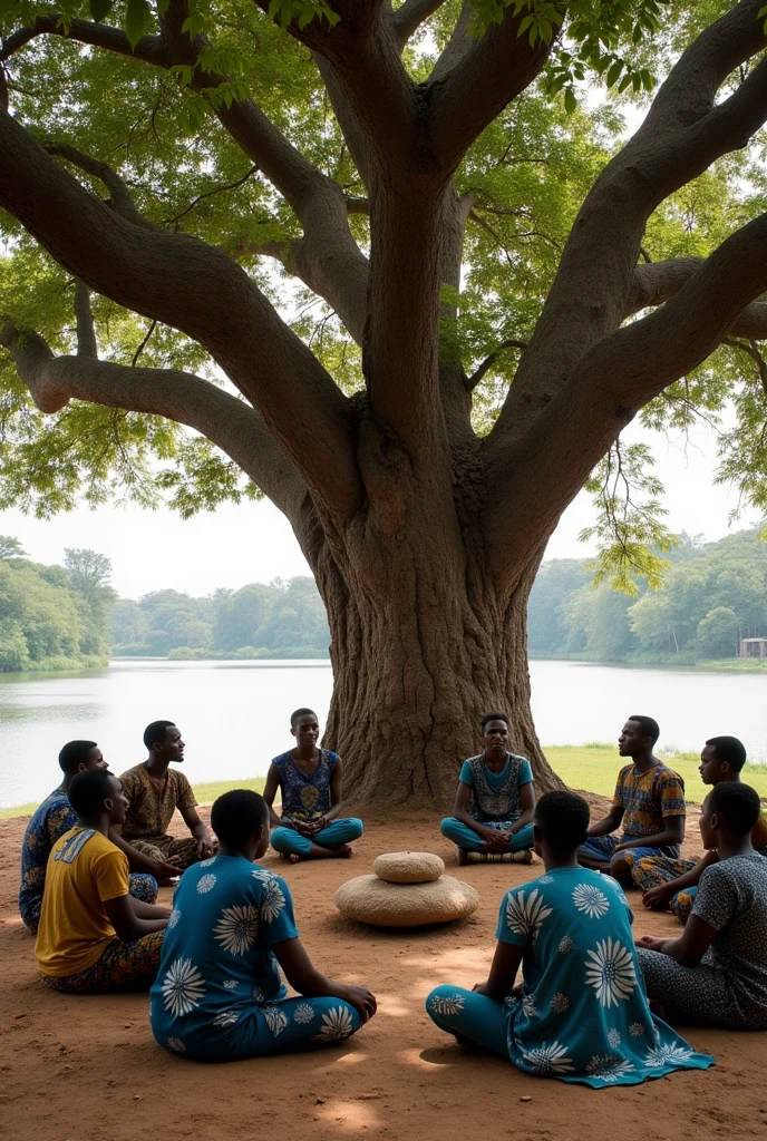 Capoeira circle with children and adults in a colorful and fanciful place, 8k, luzes coloridas, Cinematic High Definition