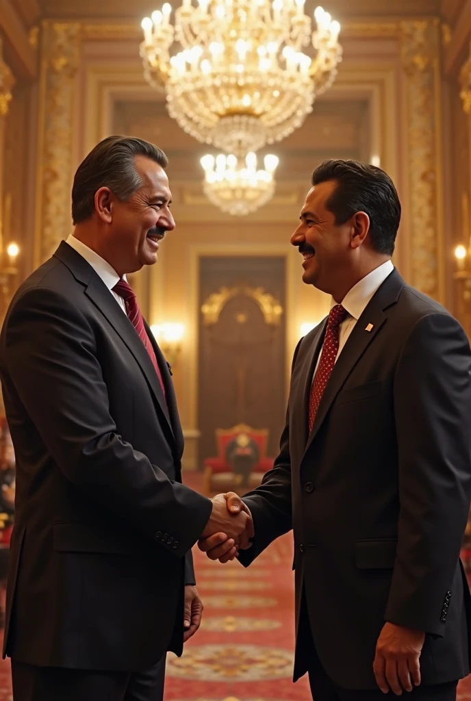 President of Venezuela greeting the President of North Korea