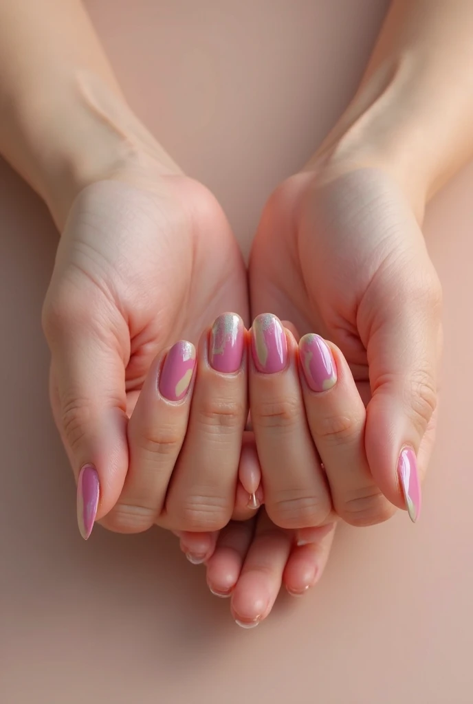 Highest quality,Soft Light, Ultra-high resolution, (Realistic:1.4), Beautiful pink nails