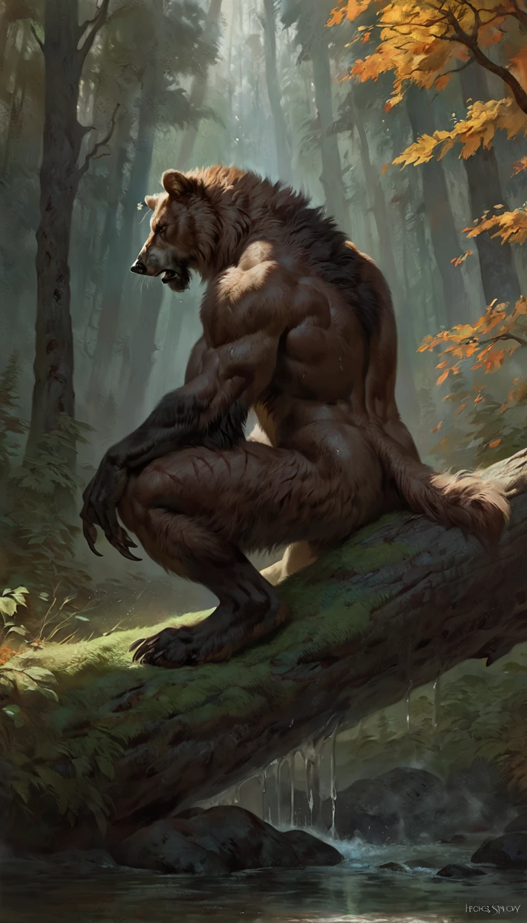 (by darkgem, by fossa666, by taran fiddler, by nitani, by honovy):1.4, masterpiece, best details, real life, depth of field, detailed background, (bright lighting:1.4), nude, solo, (anthro), genitals, with bushy pubic hair and armpit hair, enjoyment, attitude, clear details, powerful, pleasure, self-pleasure, perfect hands, (covered in fur):1,4, fangs, tongue, paws, claws, tail, detailed nipples, ((anthro female wolf):1.4, monster girl, femme, hairy pussy, exposed vagina, (breasts:1.2)), (musky, body odor):1.4, (tattoos, piercings), extreme genital close up, exposed armpits, (sweaty, jungle, lying in the grass)